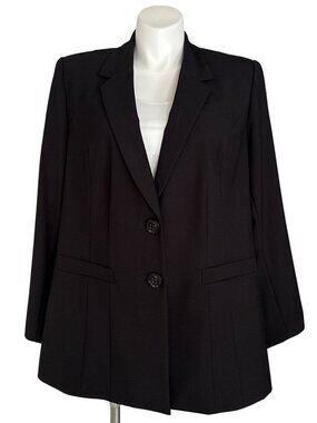 Lane Bryant Women's NWT $80 Single Breasted Black Blazer, Long Sleeves Size 24